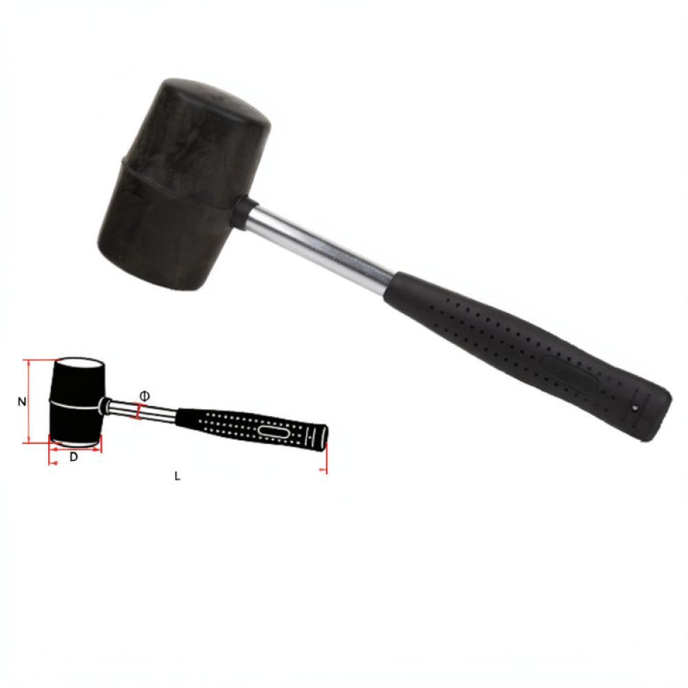 Home Improvement Mark - Ergonomiczny młotek z gumową główką do