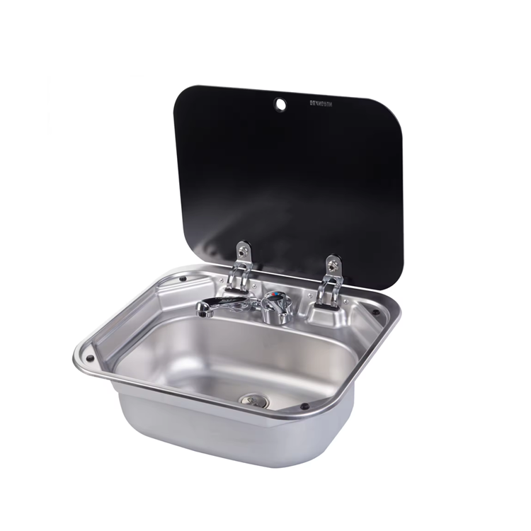 Faucet - Umywalka ze stali nierdzewnej z szklaną